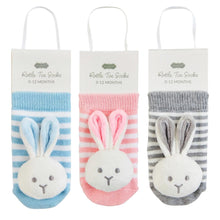 Load image into Gallery viewer, Bunny Rattle Toe Socks