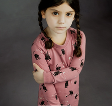 Load image into Gallery viewer, Black Cat Pajamas GLOW IN THE DARK