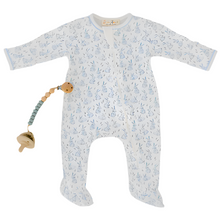 Load image into Gallery viewer, Bunny Patch Footie Blue