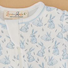 Load image into Gallery viewer, Bunny Patch Footie Blue