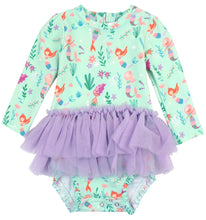 Load image into Gallery viewer, Mermaid Princess Tulle Rash Guard Swimsuit