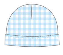 Load image into Gallery viewer, Baby Check Hat Blue