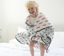 Load image into Gallery viewer, Firetruck & Dalmatian Muslin Blanket