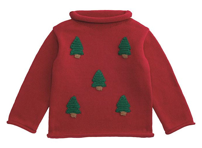 Christmas Tree Roll Neck Sweater