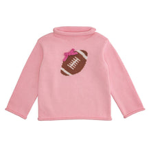 Load image into Gallery viewer, Pink Football Rollneck Sweater