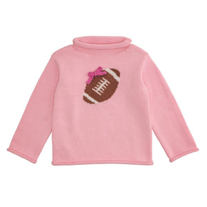 Pink Football Rollneck Sweater