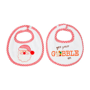 Reversible Thanksgiving & Christmas Bib