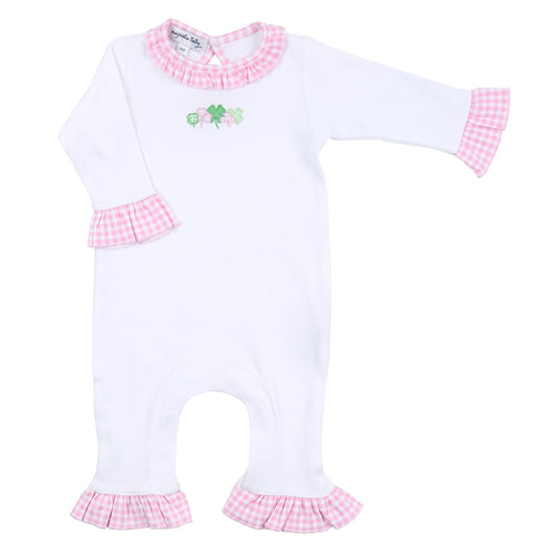 Shamrock Cutie Embroidered Ruffle Embroidered Playsuit