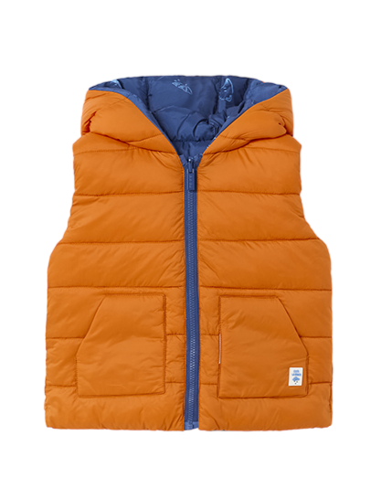 Orange Puffer Vest Reversible