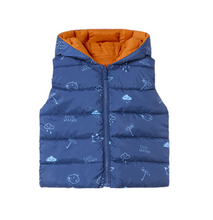 Load image into Gallery viewer, Orange Puffer Vest Reversible