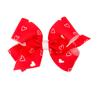 Valentine Heart Print Bows