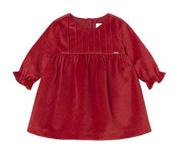 cherry red velvet dress Cherry Red Velvet Long Sleeve A-Line Swing Dress Skirting the Rules