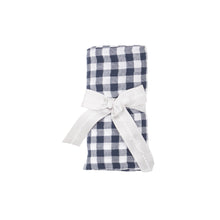 Load image into Gallery viewer, Navy Gingham Swaddle