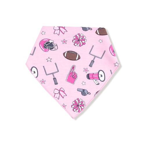 Touchdown Time Bandana Bib Pink