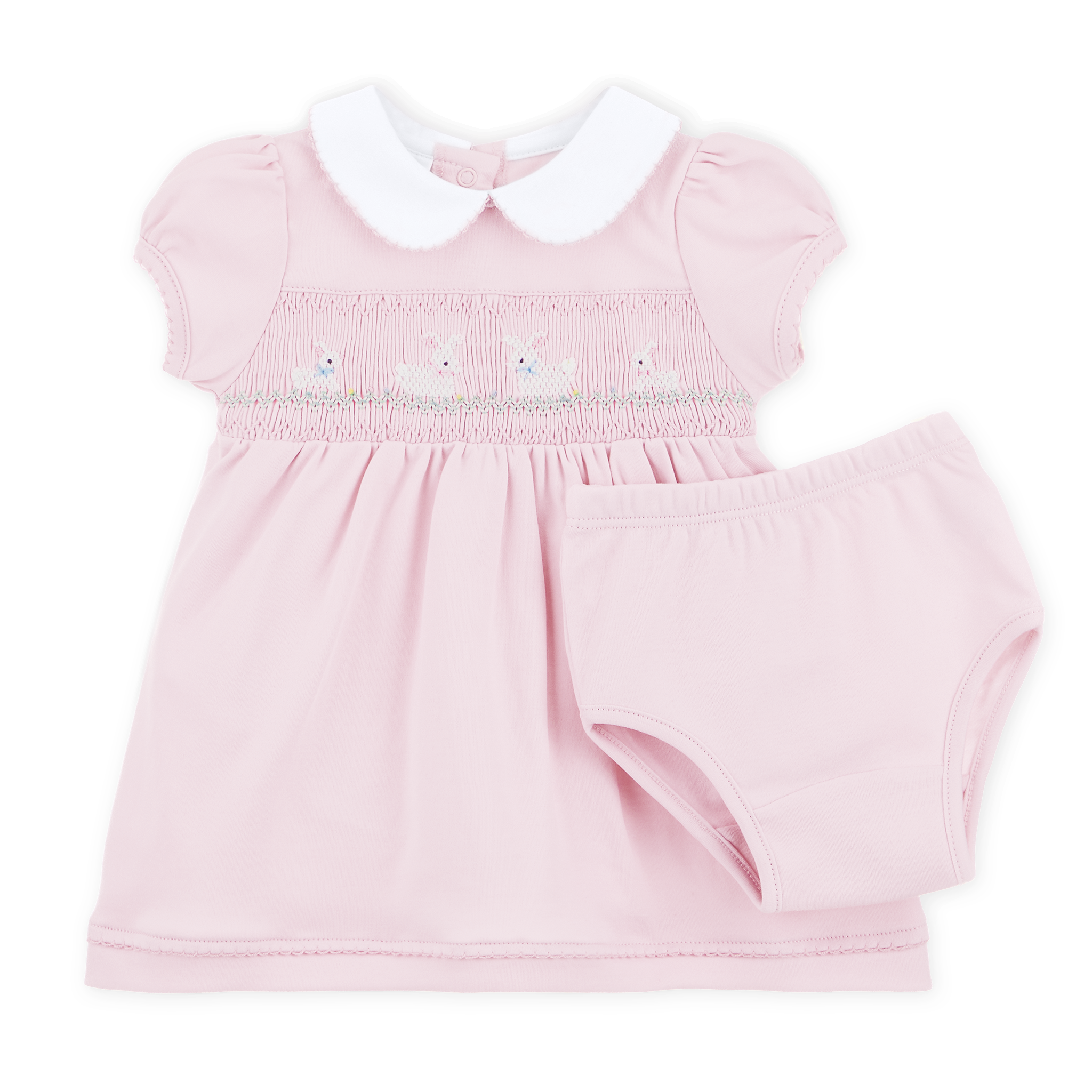 Bunny Love Smocked Dress Set 18 months