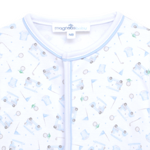 Load image into Gallery viewer, Little Golfer Print Ruffle Footie