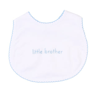 Little Sister & Little Brother Embroidered Bib