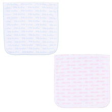 Load image into Gallery viewer, Little Sister &amp; Little Brother Printed Burp Cloth