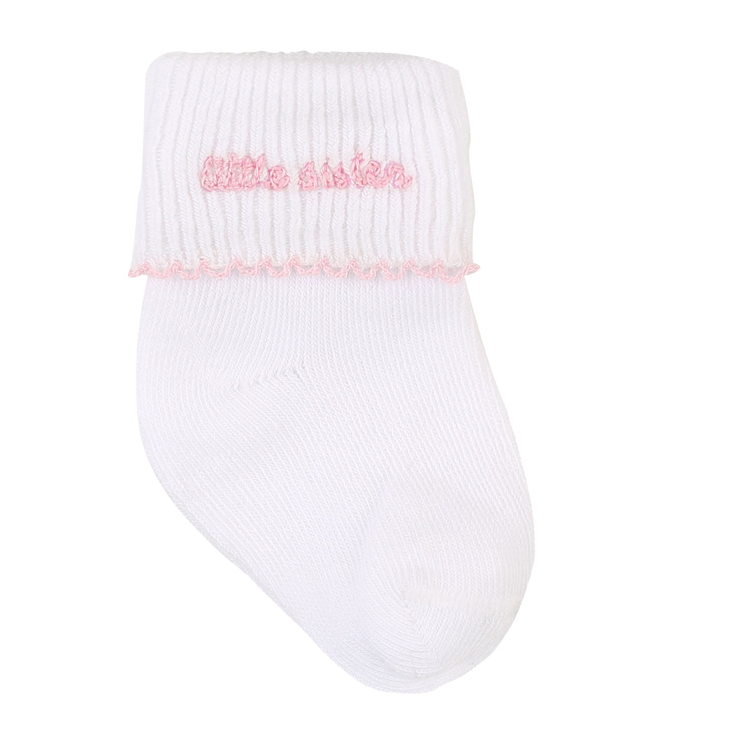 Little Sister Embroidered Socks