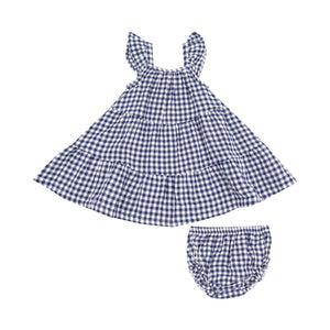 Navy Gingham Dress