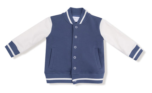 Navy Letterman Jacket
