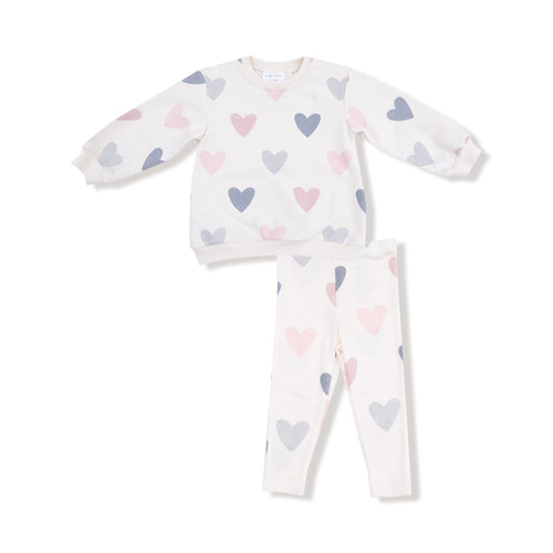 Heart Sweatshirt Set