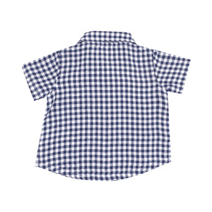 Navy Gingham Short Set