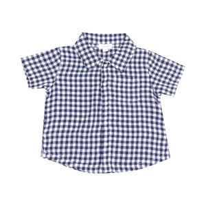 Navy Gingham Short Set