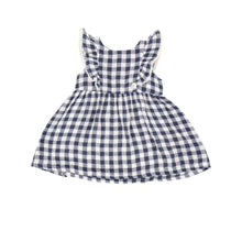 Load image into Gallery viewer, Navy Gingham Dress Set