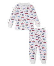 Load image into Gallery viewer, Flashing Firetrucks Pajamas