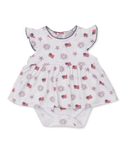 Load image into Gallery viewer, Bold Stars &amp; Stripes Bodysuit Dress