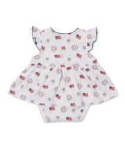 Load image into Gallery viewer, Bold Stars &amp; Stripes Bodysuit Dress