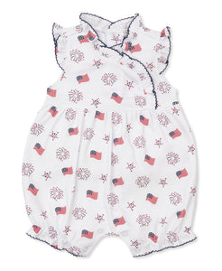 Bold Stars & Stripes Ruffle Playsuit