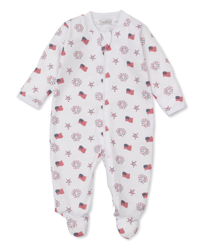 Bold Stars & Stripes Zip Footie