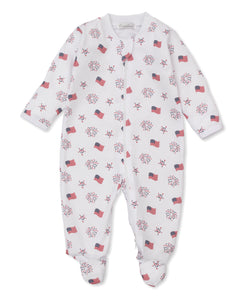 Bold Stars & Stripes Zip Footie