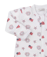 Load image into Gallery viewer, Bold Stars &amp; Stripes Zip Footie