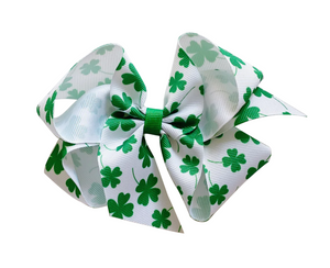 St. Patrick's Day Print Bow