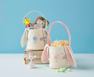 Pink Easter Bunny Canvas Buckets