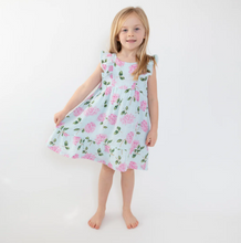 Load image into Gallery viewer, Hydrangea Dress &amp; Diaper Cover