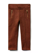 Load image into Gallery viewer, Brown Faux Suede Leggings