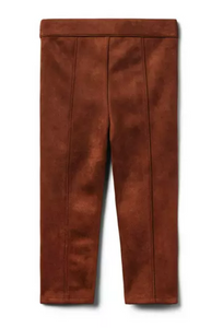 Brown Faux Suede Leggings