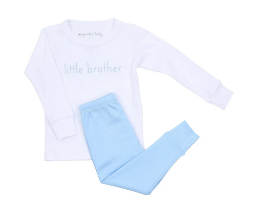 Little Brother Embroidered Pajamas