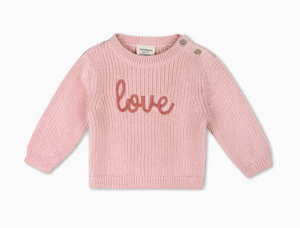 Love Embroidered Sweater