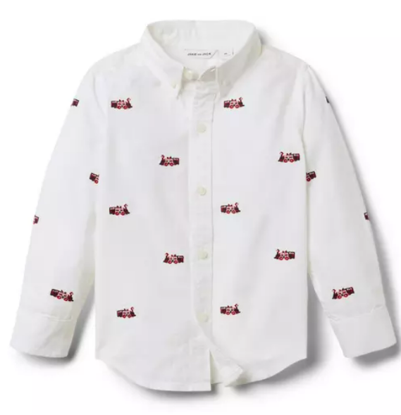 Embroidered Train Shirt