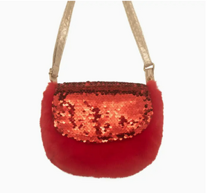 Red Sequin Velvet Bag