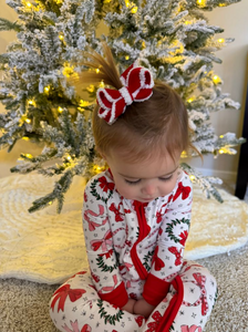 Red Velvet Faux Fur Bow