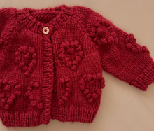 Load image into Gallery viewer, Heart Popcorn Cardigan