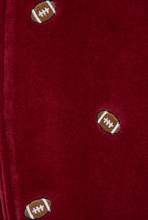Load image into Gallery viewer, Football Zip Velour Footie