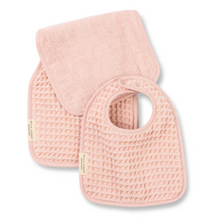 Load image into Gallery viewer, Reversible Burp &amp; Bib Set Pink