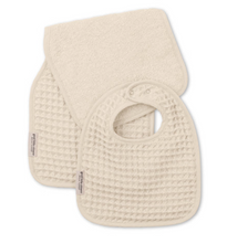 Load image into Gallery viewer, Reversible Burp &amp; Bib Set Linen